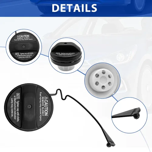 Miniatura 4 de 77300-33070 Tapa del depósito de combustible, tapa de gasolina compatible con Toyota Avalon Camry Corolla Highlander Matrix Sequoia Sienna Solara
