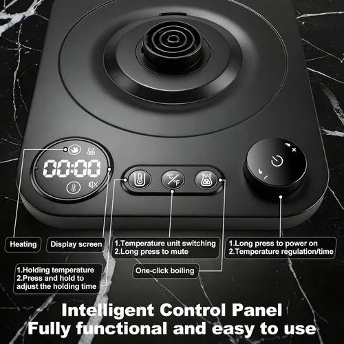 Miniatura 6 de Hervidor eléctrico digital inteligente con control de temperatura variable, interior de acero inoxidable, hervidores eléctricos de cuello de cisne