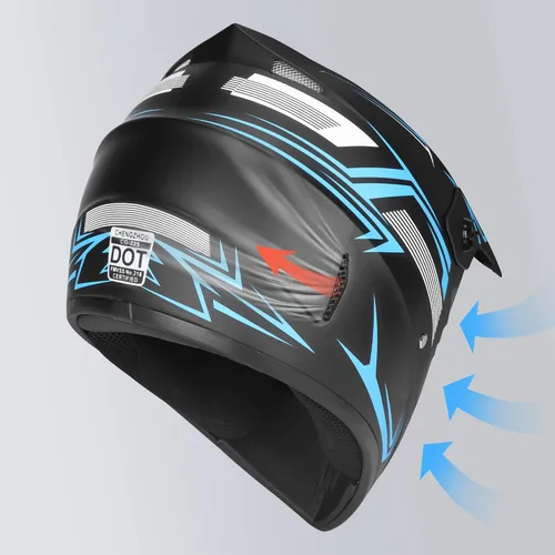 Miniatura 3 de Yesmotor - Casco de motocross para jóvenes, casco de motocicleta BMX, MX, cuatrimoto todoterreno, motocross, bicicleta de montaña, aprobado por