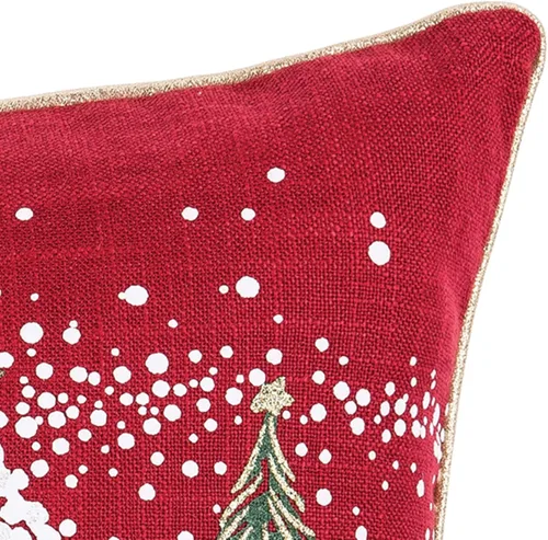 Miniatura 5 de C&F Home Almohada decorativa de mezcla de algodón de Navidad con adornos de árboles nevados de 13 x 20 pulgadas, diseño de copos de nieve