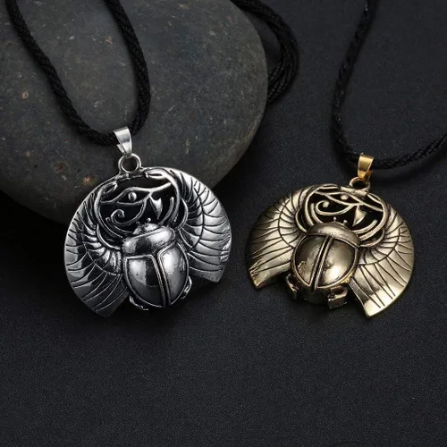 Miniatura 3 de Chengxun Egipto Ojo de Horus Colgante Egipto Collar para hombre Escarabajo Egipcio Collar