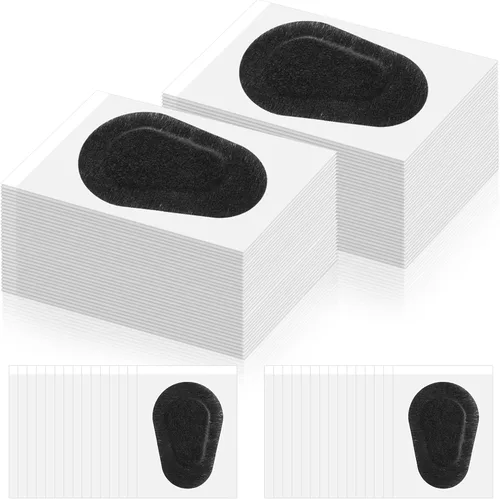 80 parches adhesivos para los ojos, almohadillas desechables para adultos, vendajes adhesivos sin látex (3.3 x 2.3 pulgadas, negro)