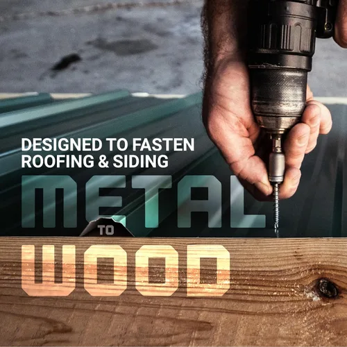 Miniatura 3 de Fasteners Plus ST Fastening Kwikseal Woodbinder Tornillos de Metal a Madera #10 X 1 Burgundy con Arandela de Goma EPDM, 250 Unidades - Diseñados