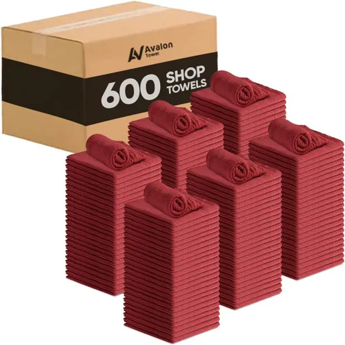 Miniatura 11 de Avalon Towels Toallas de Algodón para Tienda – (Paquete de 50) Tamaño 30x36 Centímetros Trapos de Limpieza – Toallas de Tienda Absorbentes y Toallas