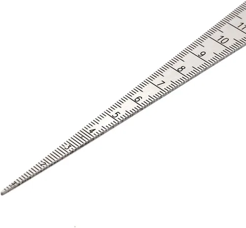 Miniatura 9 de Medidor cónico de 0.039-0.591 in 1/32-5/8 pulgadas de acero inoxidable medidor de soldadura cónico en pulgadas y métrica herramienta de medición