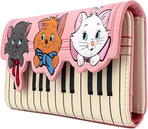 Miniatura 2 de Loungefly Disney Aristocats Piano Kitties - Cartera de piel sintética Multi