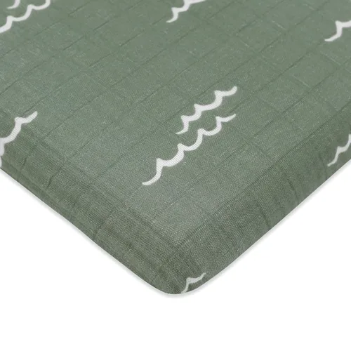 Miniatura 10 de Babyletto Sábanas para cuna de 100% algodón orgánico para todas las etapas, con certificado GOTS, ajustables 360°, muselina ultra suave