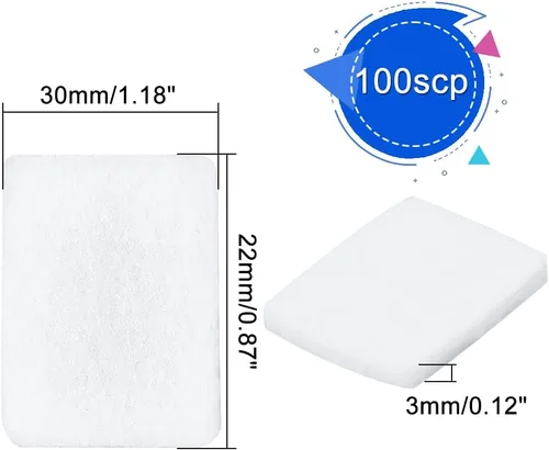 Miniatura 3 de PH PandaHall 100 almohadillas de repuesto sin perfume de 1.1 x 0.8 pulgadas, almohadillas de aroma sin perfume, almohadillas difusoras de aceite