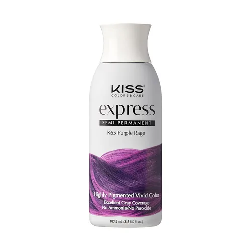 Miniatura 16 de Kiss Express - Kit completo de tinte semipermanente para el cabello, tinte vívido y altamente pigmentado para cabello vibrante, fórmula suave