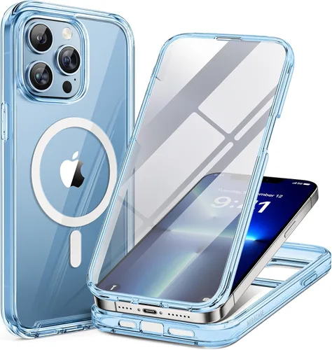 Miniatura 89 de Miracase Funda para iPhone 13 de 6.1 pulgadas, [sin burbujas] funda de teléfono de cuerpo completo con pantalla de vidrio completa integrada, sin