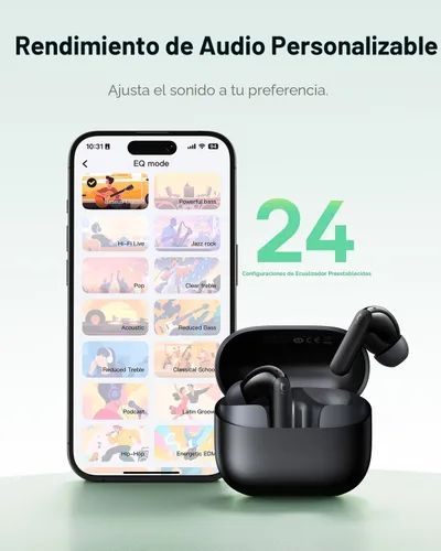 Miniatura 8 de Baseus Bass BP1 NC - Auriculares inalámbricos híbridos con cancelación activa de ruido, controlador Super-Bass de 12mm, 41 horas de reproducción