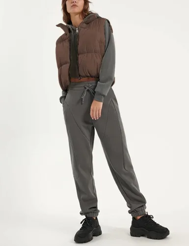 Miniatura 9 de Lentta Chaleco acolchado corto para mujer, con cremallera, cuello alto, ligero, acolchado