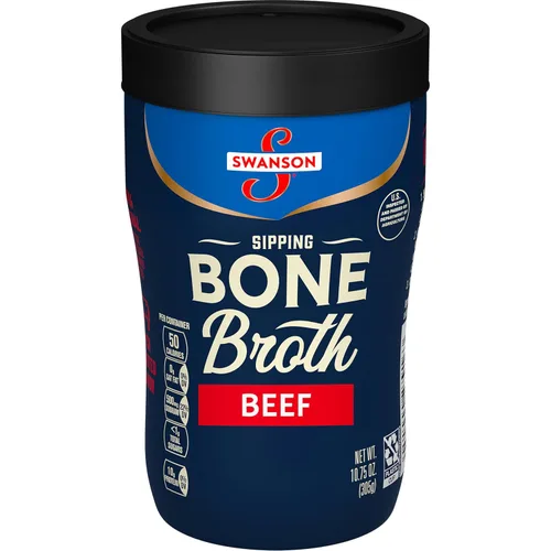 Caldo de hueso de res para beber Swanson S, taza microondas de 10.75 oz
