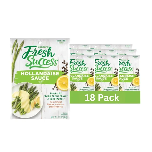 Miniatura 8 de Concord Foods Mezcla de salsa holandesa: Infusión indulgente de limón y mantequilla para comidas gourmet. ¡Eleva tus comidas con riqueza cremosa