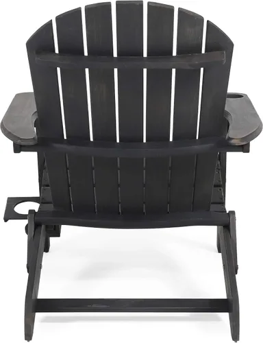 Miniatura 7 de Christopher Knight Home Christine - Silla plegable Adirondack de madera de acacia para exteriores, color gris oscuro