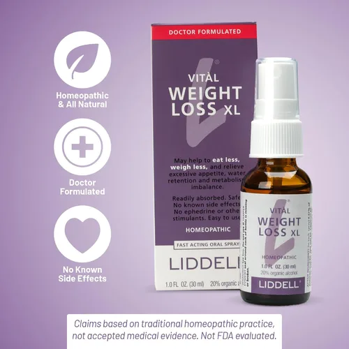 Miniatura 6 de Liddell Homeopathic Vital Weight Loss XL 1 oz Spray líquido