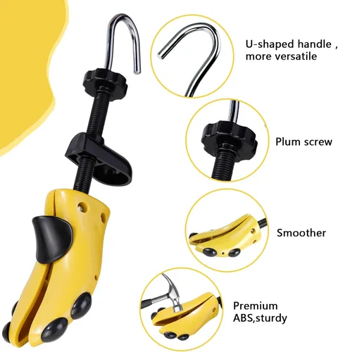 Miniatura 2 de Msentuo Estirador de zapatos, longitud y ancho ajustables para hombres y mujeres, ampliador de zapatos ajustable de 4 vías