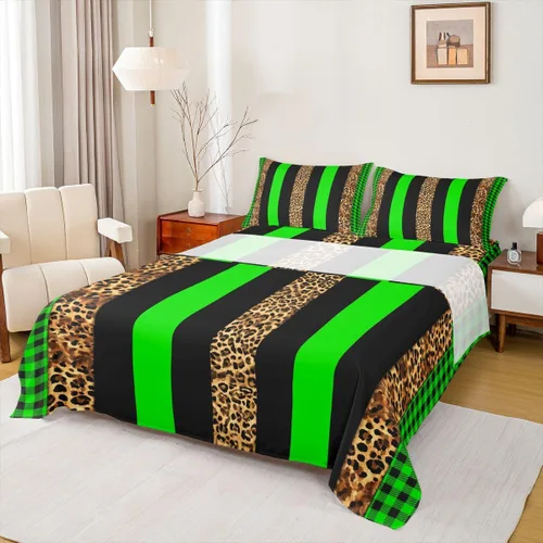 Miniatura 24 de Manfei Juego de sábanas de acuarela floral tamaño individual, juego de ropa de cama con flores botánicas, juego de sábanas de dibujos animados