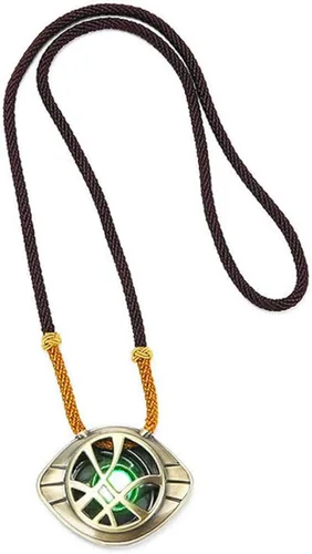 Miniatura 8 de HUAWELL 2 Piece Dr Cosplay Costume Strange Necklace Eye of Agamotto Costume Prop Stone Pendant Glow in The Dark