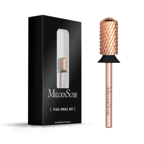 Miniatura 9 de MelodySusie Brocas de uñas de seguridad, brocas de carburo de 2,38 mm de barril grande y parte superior redonda y suave, adecuadas para manicura