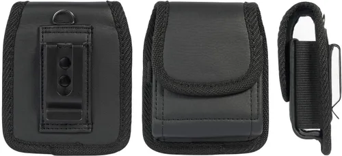 Miniatura 3 de Nakedcellphone - Funda para Motorola RAZR 2026 Flip Phone, piel vegana vertical [trabilla para cinturón, clip de metal, cierre magnético] para Moto