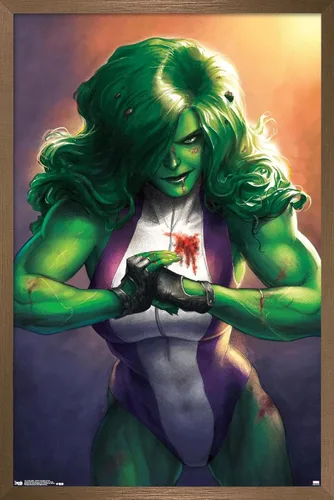 Miniatura 14 de Trends International Marvel Comics - She-Hulk - Totally Awesome Hulk - Póster de pared con portada #4, 14.725 x 22.375 pulgadas, versión enmarcada