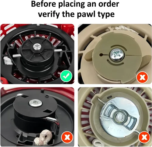Miniatura 3 de FDJ GX160 Arrancador de retroceso con cordón de arranque para Honda GX160, GX200 (varilla de acero con garras) 28400-ZH8-013YA