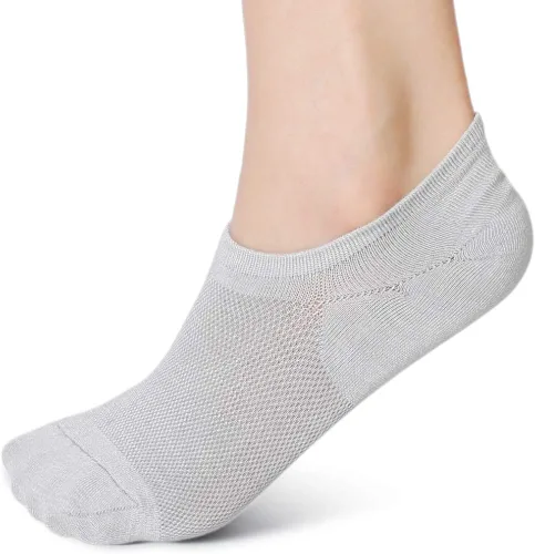Miniatura 2 de Leotruny 6 pares de calcetines de bambú con diseño de malla de corte bajo antideslizantes sin presentación
