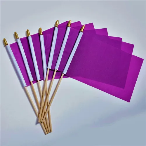 Miniatura 7 de ZXvZYT Paquete de 100 banderas de color sólido, pequeñas, pequeñas, lisas, blancas, rojas, amarillas, verdes, naranjas, azules, negro, morado, rosa