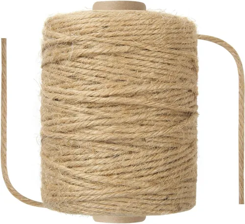 Miniatura 13 de Cuerda de cáñamo de sisal natural de 1/4 de pulgada (6 mm) x 164 pies (50 metros), cuerda gruesa resistente para poste rascador de gatos, árbol