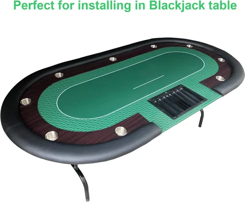 Miniatura 6 de Yuanhe Poker Chip Tray Holder - Blackjack Casino Poker Mesa Dealer Chips Rack Inserto