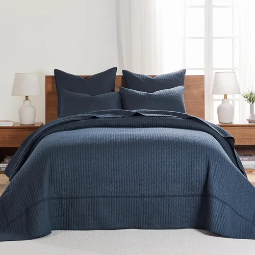 Miniatura 43 de Levtex Home - Juego de edredón reversible con punto de cruz tamaño Queen (104x106 pulgadas) con 2 fundas de almohada (26x20 pulgadas) - Textura