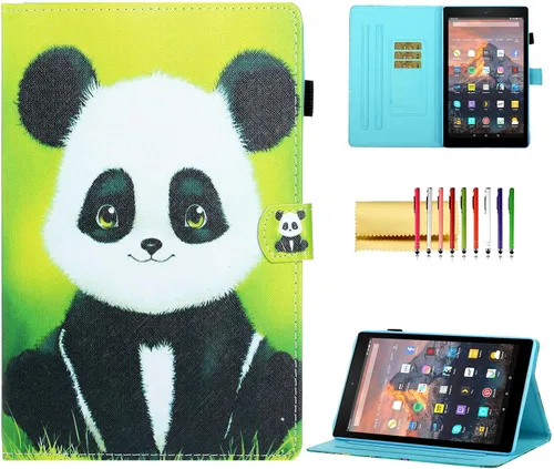 Miniatura 14 de Funda tipo cartera para tableta Amazon Fire HD 10 (5ª generación/7ª generación/9ª generación), soporte plegable delgado