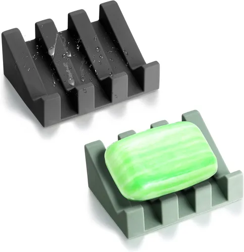 Miniatura 18 de Jabonera, soporte para pastilla de jabón para ducha, para baño, cocina, bañera, fácil de limpiar, mantiene el jabón seco, extiende la vida del jabón