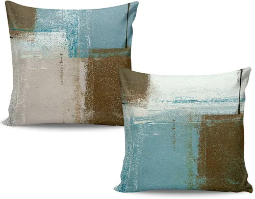 Miniatura 13 de Juego de 2 fundas de almohada, arte abstracto de 16 x 16 pulgadas, cuadradas, decoración del hogar, fundas de almohada decorativas para sofá