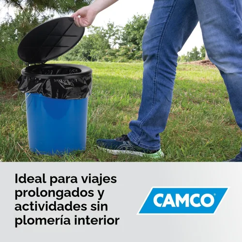 Miniatura 6 de Camco 41549 - Cubo de inodoro con asiento (1 unidad)
