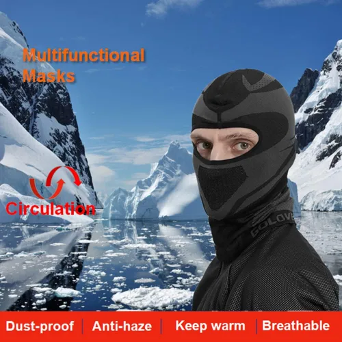 Miniatura 2 de Zsling Máscara de esquí, pasamontañas de invierno para hombres y mujeres, equipo de clima frío, esquí, snowboard, motociclismo, correr, color negro