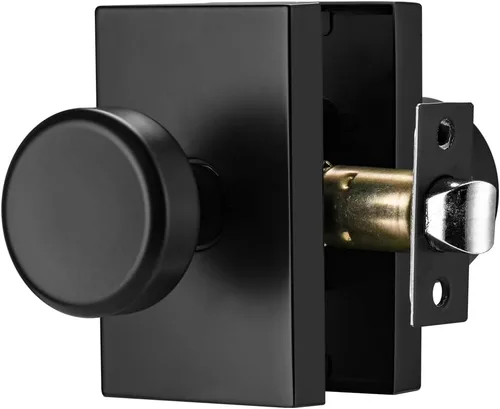 Miniatura 14 de Perillas de Puerta Negras Interiores, Manijas de Puerta Interiores para Armario, Perilla de Puerta Pismo Dummy Negro mate (matt black)
