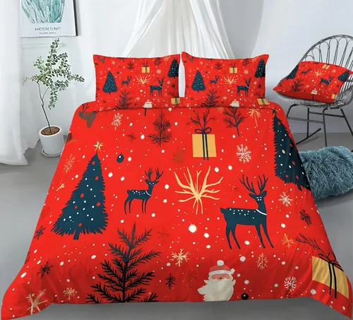Miniatura 23 de REALIN Hawthorn Bedding - Juego de funda de edredón 3D, juego de cama de bosque japonés y río de montaña de 2/3/4 piezas, fundas de edredón