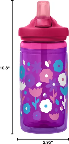 Miniatura 10 de CamelBak Eddy + Botella aislada sin BPA para niños, 14 oz Flower Power