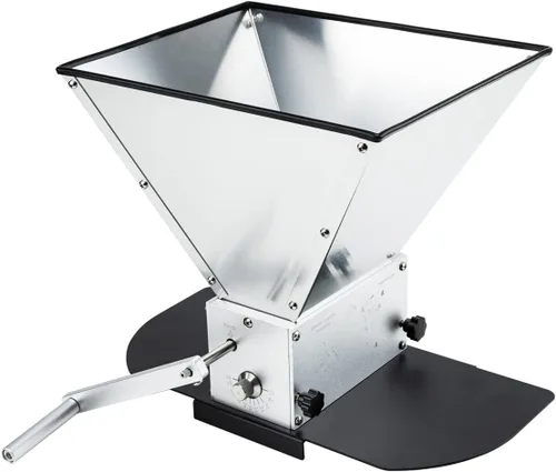 Grain Mill Pro con 3 rodillos, tolva de 13 libras y base de metal de acero, preparación para cebada de malta de grano, molino de malta para cerveza