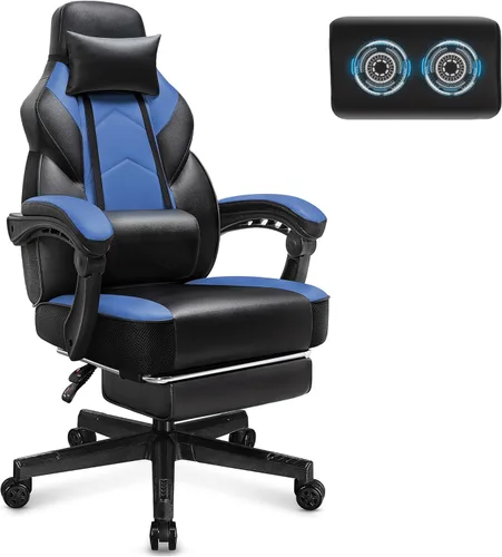 Miniatura 12 de Gaming Chair with Footrest Fabric Gaming Chair for Adults with Massage Lumbar Support, High Back Ergonomic Computer Chair, Pocket Spring Cushion