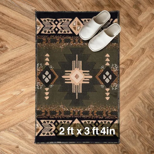 Miniatura 13 de YHSF South West - alfombra estilo nativo americano del suroeste C318 - fácil de limpiar, gruesa, suave, duradera, alfombra inspirada en tribus