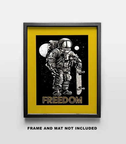 Miniatura 4 de Freedom Skateboarding Fine Art Print- 11x14 Unframed Wall Art Print- Gift for Skateboard Fans, Future Astronauts, Astronomers, Science Lovers