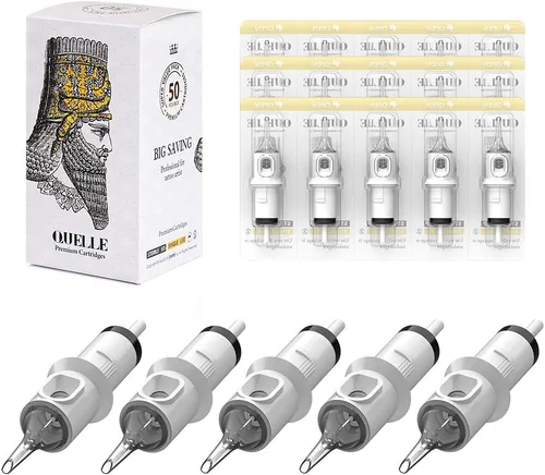 Miniatura 7 de Cartuchos de agujas de tatuaje, 50 unidades, surtido (1003RL 1005RL 1007RL 1007RM 1009RM) Agujas de cartucho de tatuaje Liner Redondo/Magnum Redondo