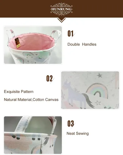 Miniatura 4 de Cesta grande para la lavandería, contenedor organizador de dibujos animados para guardería, juguetes, lavandería, ropa de niños, cestas de regalo