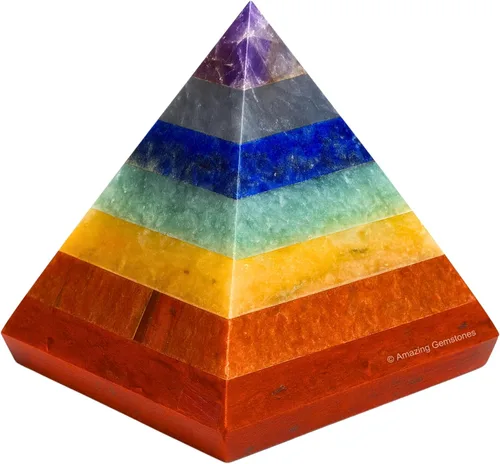 Miniatura 71 de Piedras Curativas de Cristal de Pirámide de Cuarzo Claro de Amazing Gemstone - Figura de Gran Pirámide de 2" de Piedra Natural para Meditación