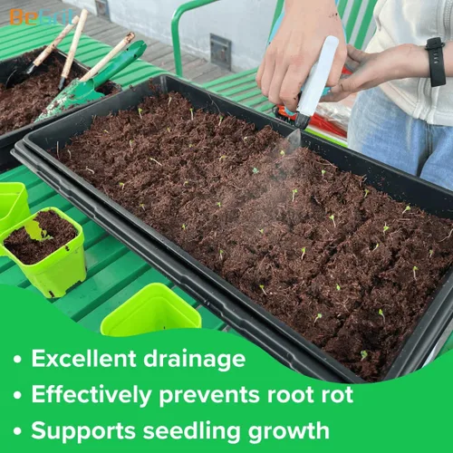 Miniatura 3 de BeGrit Bandejas de malla 1020 1020 con agujeros, bandeja inferior de malla para germinación de semillas de plantas microverdes, bandeja propagadora