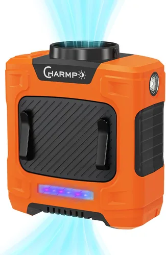 Miniatura 13 de Ventilador de cintura portátil – Batería de 6000 mAh, 3 velocidades, flujo de aire fuerte, hasta 16 horas de tiempo de trabajo, ventilador portátil