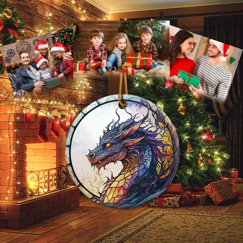 Miniatura 6 de Adorno de Navidad de dragón 2025, adorno de Navidad, adornos de árbol de Navidad, accesorios para colgar, decoración de Navidad, amantes del dragón